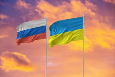 Bandiera Russia e Ucraina