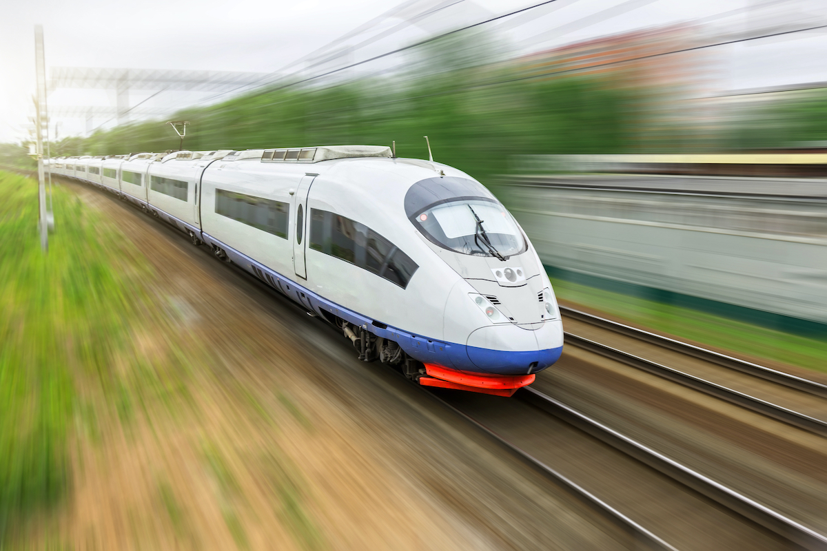 Treno in transito