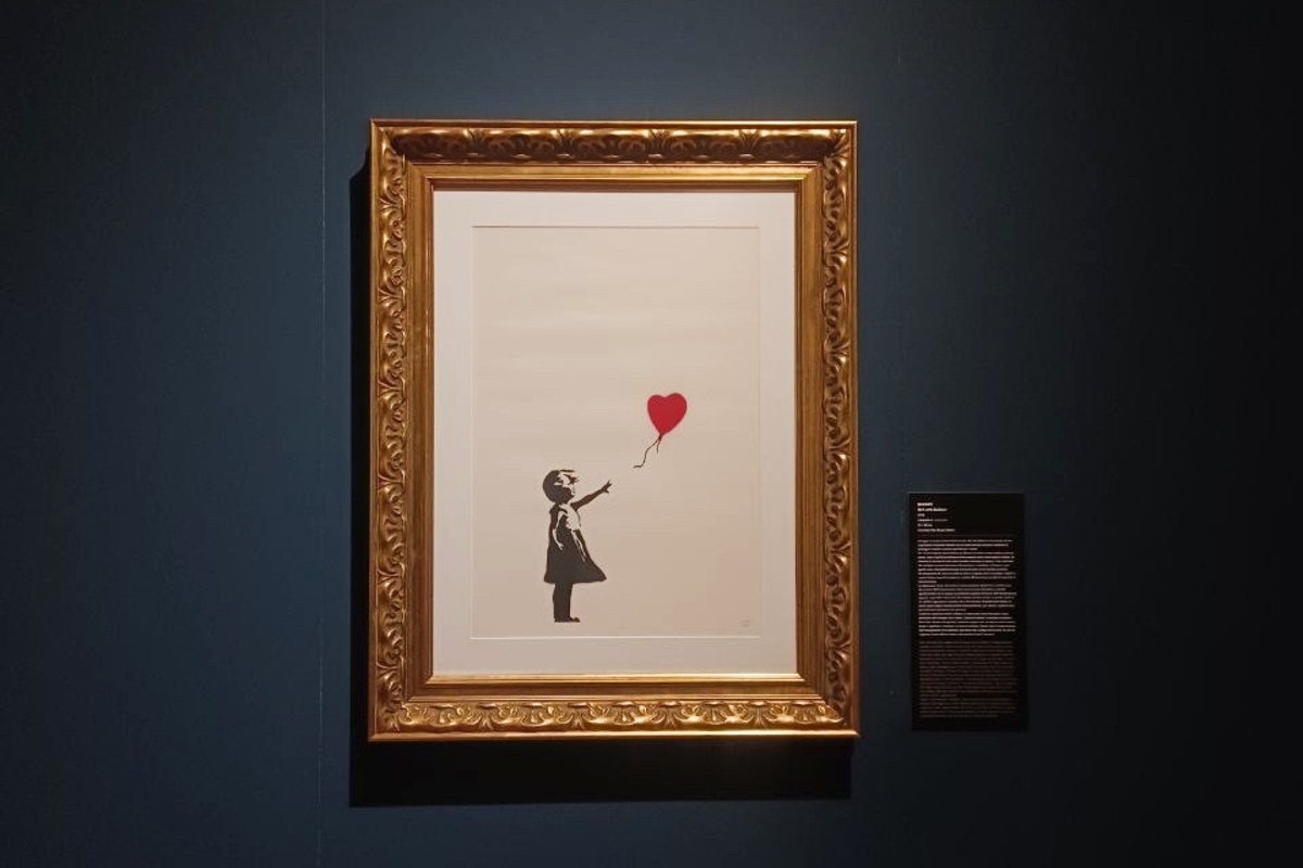 Girl with baloon Banksy mostra Biella