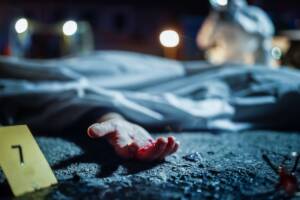 corpo morto in un sacco