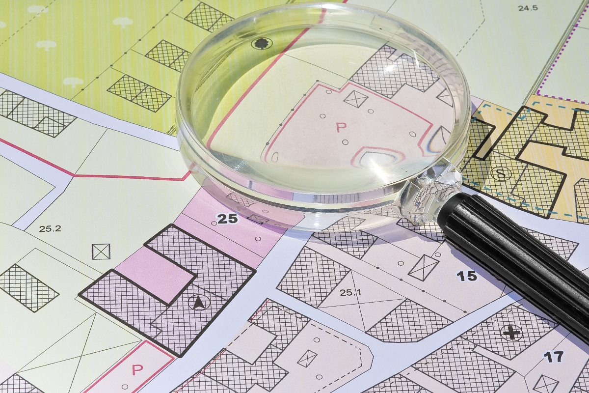 Una mappa del catasto degli immobili