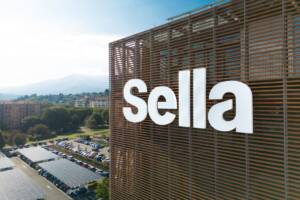 L’edificio della sede centrale di Sella a Biella.