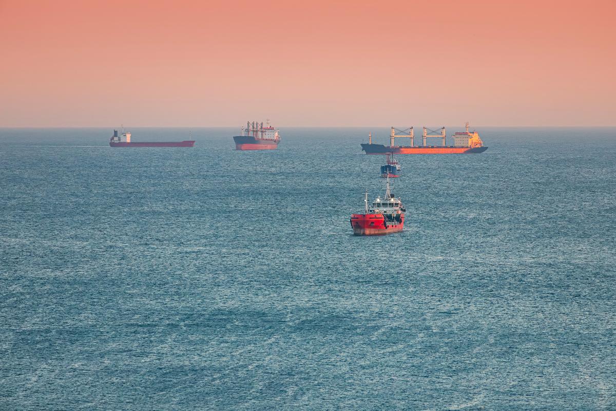 navi e petroliere in mare