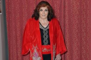 la contessa Patrizia De Blanck con una giacca rossa ad un evento
